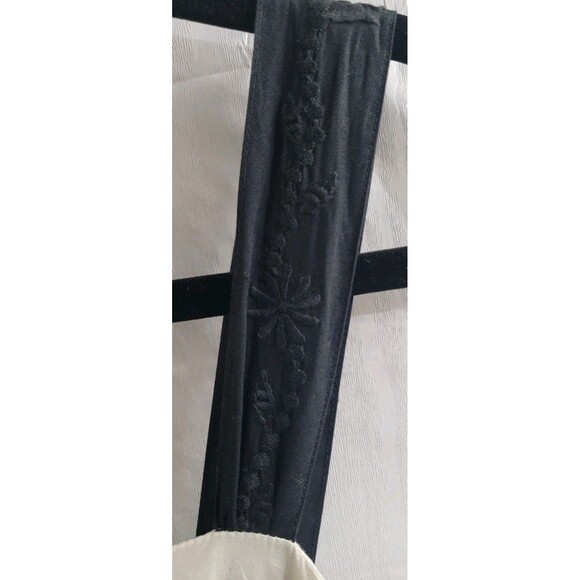 Johnny Was Jade M Mel Embroidered White Black Cotton Midi Dress Pockets Spring - Picture 3 of 11